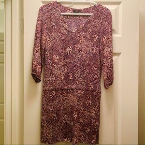H&M boho pink / blue print mini dress